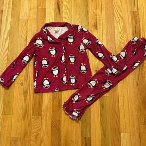 Gymboree girls Pajama Set Festive penguin Design